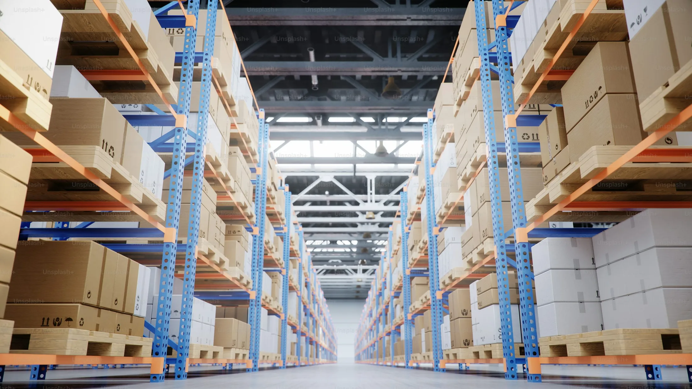 Large distribution warehouse interior